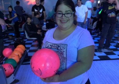 therapeutic recreation services group event summer nights bowling